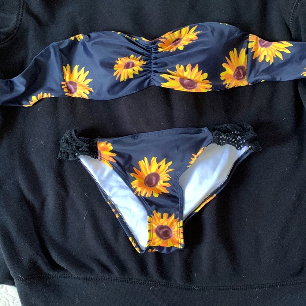 Sunflower and black bikini - never worn!